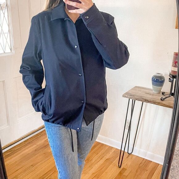 Vince Modern Coaches Button Down Jacket Navy - Picture 7 of 8